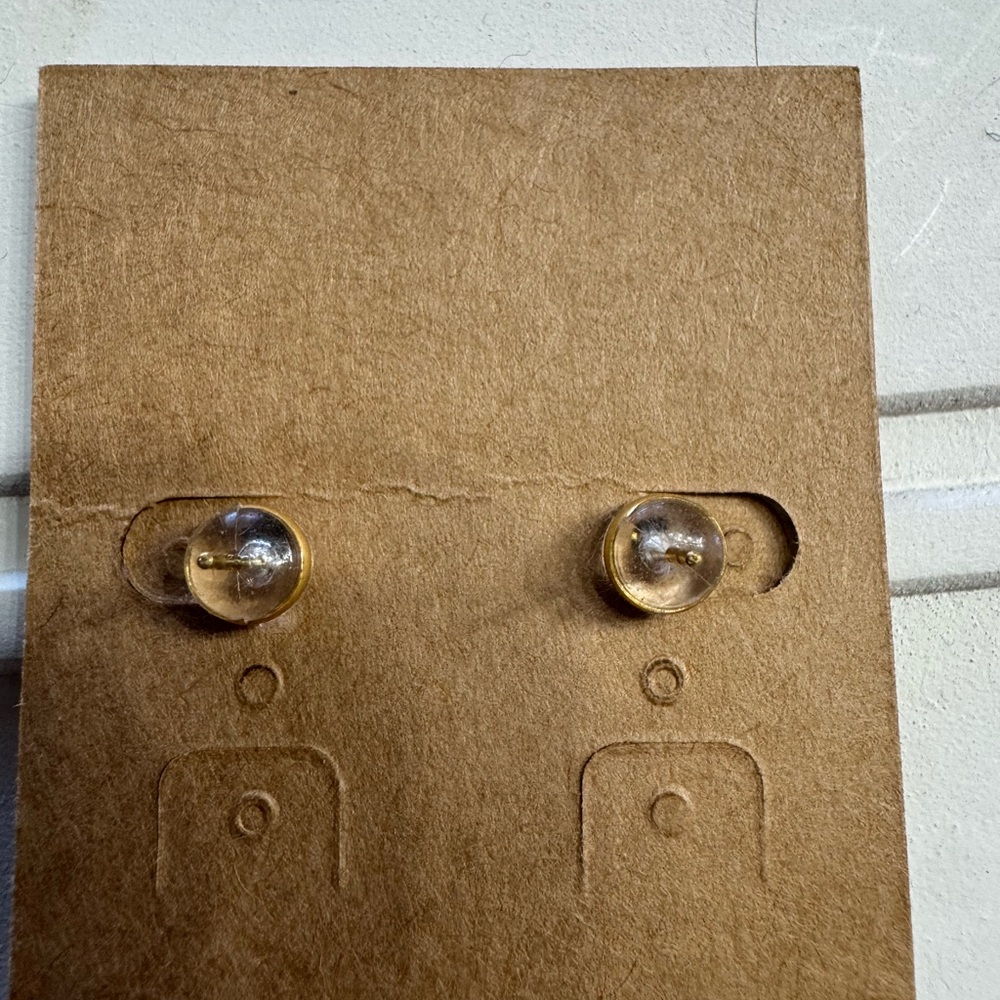 Plunder NEW Dangle Gold Link Faux Pearl Earrings - Picture 3 of 3